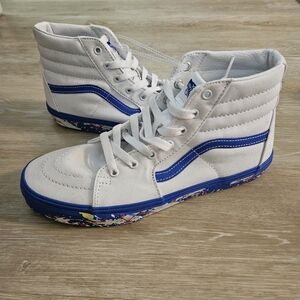 NWOB Vans Sk8 Hi Paint Splatter True White Sneaker Skateboard